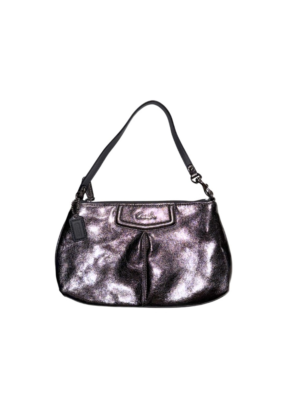 Coach Large Silver Wristlet